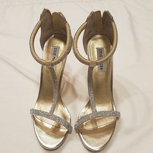 Steve Madden Faylinn Gold Heels